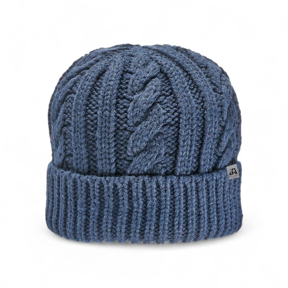 Men's Cable Knit Beanie - Navy Blue